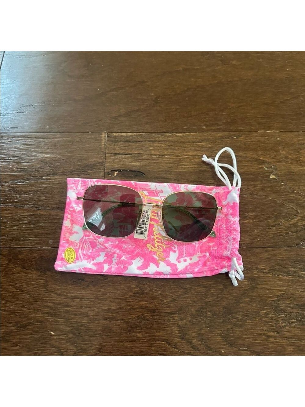 Lilly Pulitzer White Tiger Rock Sunglasses Gold Metallic-NWT - Picture 8 of 9